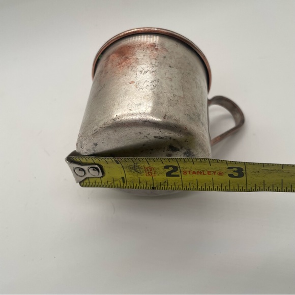 Vntge child's cup silver on copper modern design manufacturers stamped Trent - Picture 5 of 12